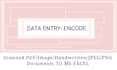 encoder typist scanned PDF image jpeg documents to ms excel