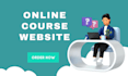build online course website with ecommerce integration