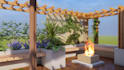 design landscape, terrace, backyard, pool and patio