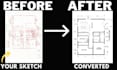 convert pdf, image, sketch to dwg quickly