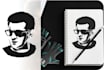 do silhouette face art and face logo icon