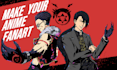 create anime fan art, oc and custom ilustration