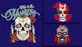 do design unique mexican dead day skull logo