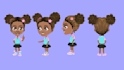 create cute 2d character design for 2d animation