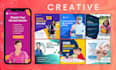 design social media posts, facebook and instagram stories using canva templates