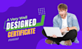 do professional award, diploma, gift certificate design