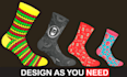design custom and unique socks design