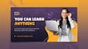 create a modern website banner, add design