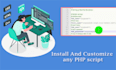install , debugs php script or remove malware