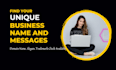 name business and develop core brand messages
