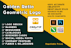 design geometric, golden ratio, symmetrical logo