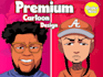 do cartoon portrait, vector portrait and cartoon logo