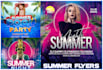 do summer party, beach party, pool party flyers