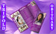 design unique trifold obituary and funeral program
