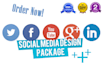 design google, facebook, twitter, youtube, covers, ad sets