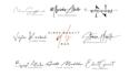 design scripted, signature, cursive, handwriting logo