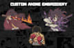 design anime embroidery tshirt or hoodie