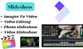 convert a picture, or image, slideshow video with background music, animation