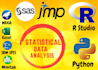do regression analysing on spss, minitab, sas, jmp, stata and python