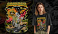draw awesome hot rod or lowbrow in cartoon for merchandise