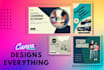 design editable canva templates and social media posts