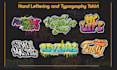 draw a hand lettering typography style, font and y2k streetwear logo design