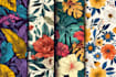 illustrate monogram pattern, seamless fabric pattern design for textile prints