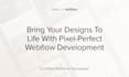 develop precisely your figma website design on webflow