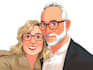 draw a custom disney style cartoon portrait for couples or families