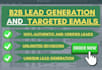 b2b lead generation and build prospect email list