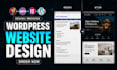 do wordpress website development, design redesign wordpress website