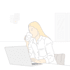 create avatar,flat,line art,portrait with minimalist style