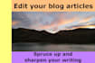 proofread and edit your blog articles