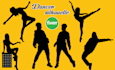 make vector illustration, silhouette, moderate logo of your any picture