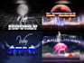 80s retro style 3d logo designs with synthwave style