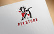 design pet, dog, cat, animal and veterinary clinic logo