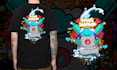 draw t shirt design on graffiti art, japanese art