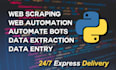 do website scraping and data extraction in python