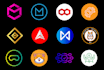 design modern crypto, crypto coin, crypto token and cryptocurrency logo