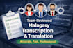 transcribe and translate malagasy into english and french