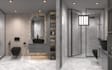 do bathroom interior design and realistic rendering