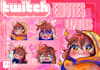 draw cute custom emotes,sub badges in 24 hours