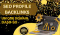 manual high quality domain authority SEO profile backlinks
