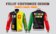 design your streetwear brand or merch varsity college jacket