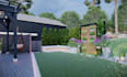 do 3d backyard landscape design with patio pergola deck garden outdoor kitchen