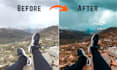 do photoshop edit, color grading, add text behind objects