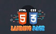 create a landing page using HTML and CSS
