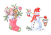 paint christmas watercolor illustration