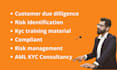 do risk profiling,draft kyc forms and aml training