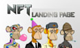 build nft landing page design, nft website design, nft landing page develop